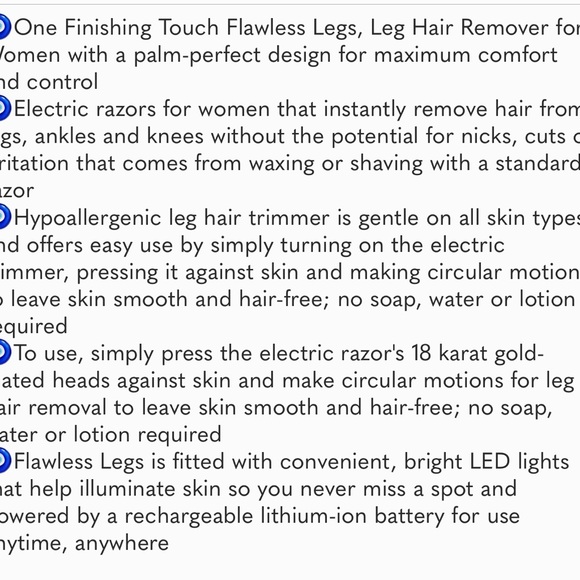 Flawless Legs,Leg Hair Remover for Women,Electric Razor for Women with LED Light - Picture 5 of 5